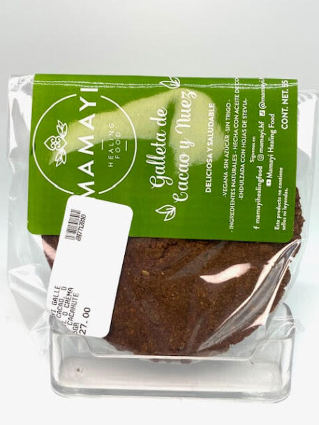 MAMAYI GALLETA CACAO Y NUEZ VEGANA, SIN TRIGO NI AZÚCAR 55GR