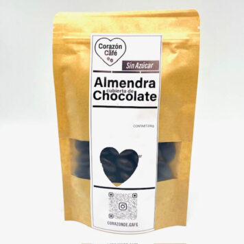 CORAZON DE CAFE ALMENDRA CON CHOCOLATE SIN AZUCAR BOLSA 200 GRS